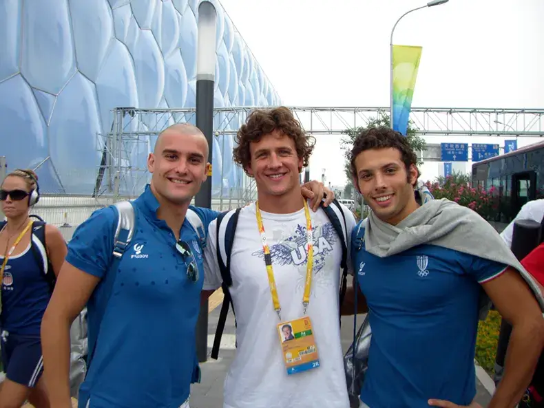 Niccolò Beni, Ryan Lochte e Mirco Di Tora alle Olimpiadi di Pechino