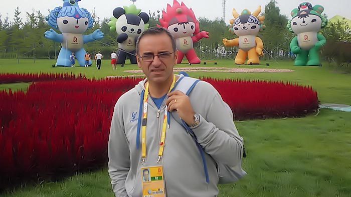 Nicola Armentano a Pechino durante le Olimpiadi